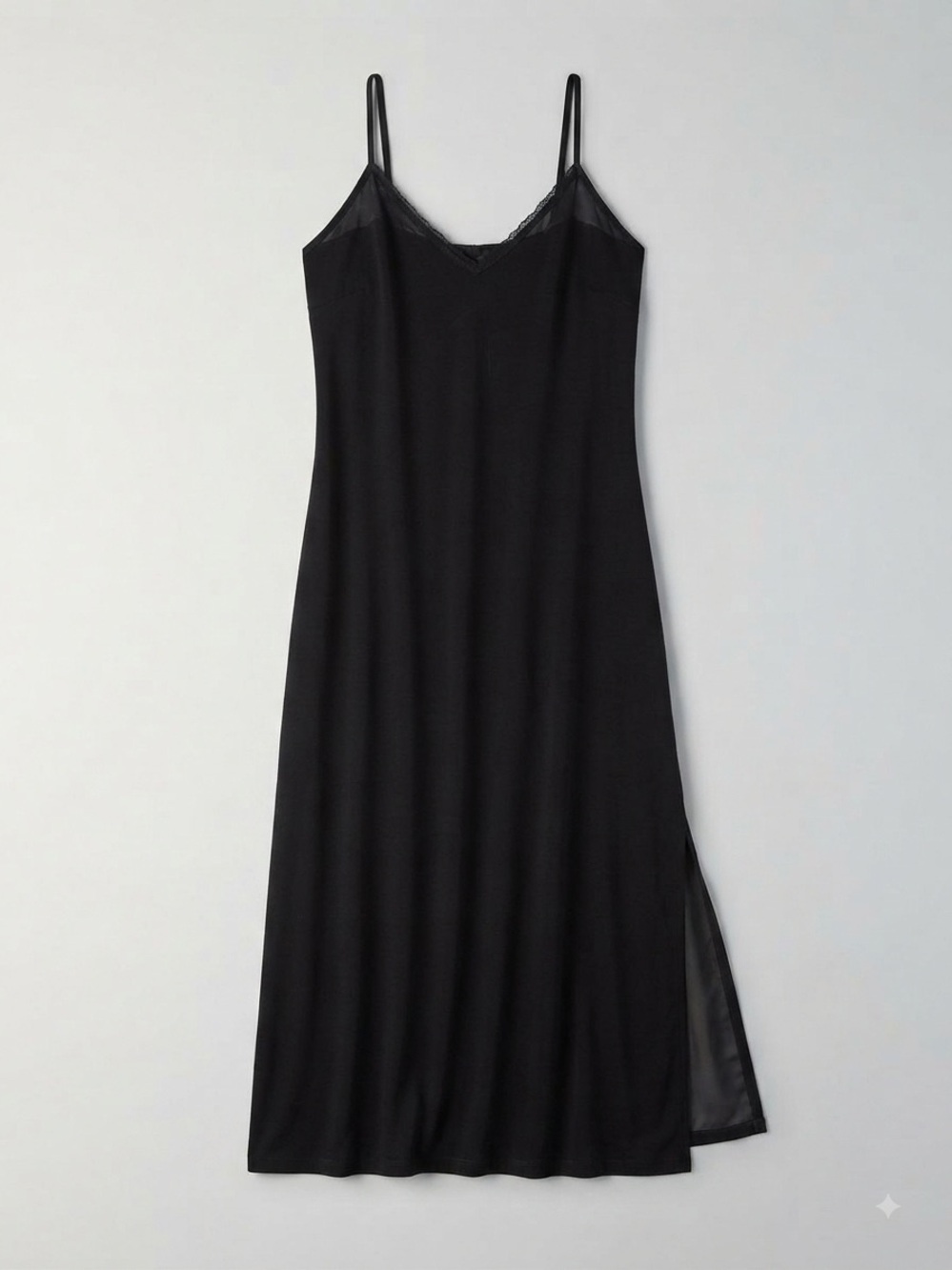 Old Navy Velvet Slip Dress with Side Slit Midnight Blue Size Large - Picture 3 of 9